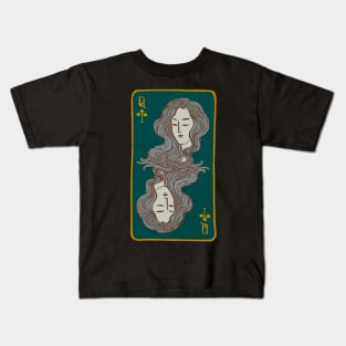 Queen of Clubs Card Kids T-Shirt